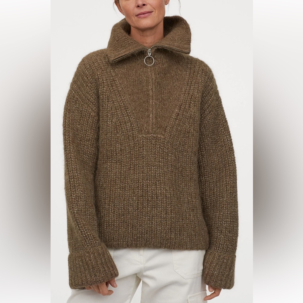 H&M Chunky Knit Brown Sweater Size X-Small - Picture 10 of 10